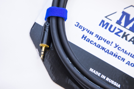 Аудио кабель MUZKABEL MFXMK1B - 2 метра, MINI JACK (3.5) - MINI JACK (3.5)