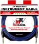 Гитарный кабель MUZKABEL JSLIK1(RX) - 2 метра, JACK - JACK (Отсечка)