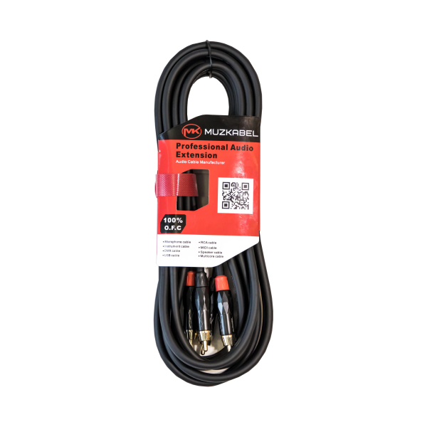 Аудио кабель MUZKABEL SLC04016 - 6 метров, 2RCA - 2RCA