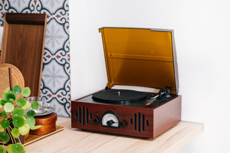 Виниловый проигрыватель Lenco TT-43 Walnut